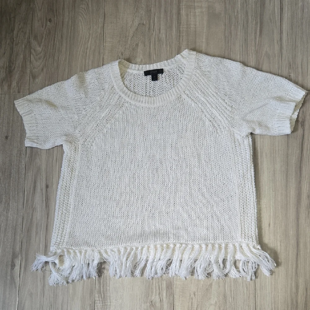 J. Crew White Knit Sweater